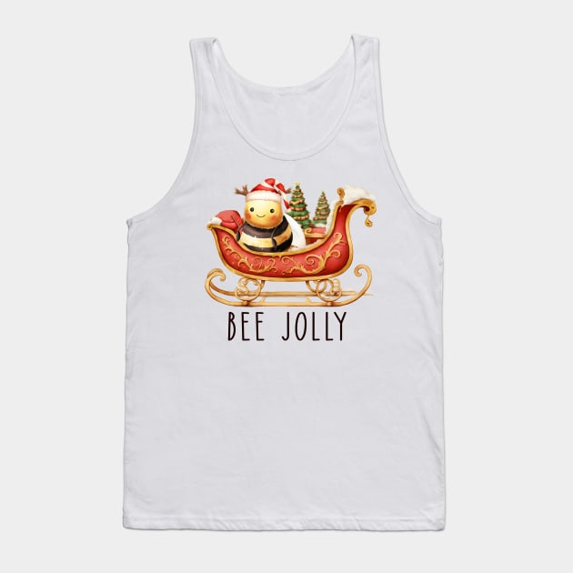 Funny Christmas Bee Quote Tank Top by Chromatic Fusion Studio